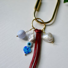 Load image into Gallery viewer, Genuine Freshwater Pearl and Crystal Purse Charm