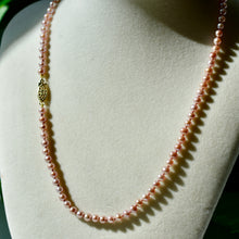 Load image into Gallery viewer, “Peonies in Paris” Hand Knotted Pearl Necklace