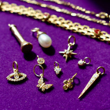 Load image into Gallery viewer, Quadruple Diamond Charm in 14kt Solid Gold