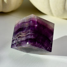 Load image into Gallery viewer, Large Purple Fluorite Cube *please read*