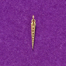 Load image into Gallery viewer, ‘Straight to the Point’ 14kt Solid Gold Pavé Diamond Charm