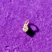 Load image into Gallery viewer, Solitaire Diamond Charm in 14kt Solid Gold