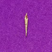 Load image into Gallery viewer, ‘Straight to the Point’ 14kt Solid Gold Pavé Diamond Charm