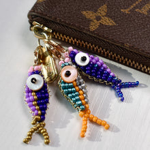 Load image into Gallery viewer, Beaded Fish Charm GOLD