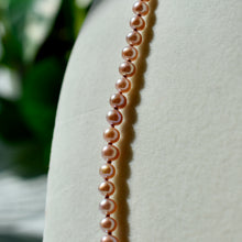 Load image into Gallery viewer, “Peonies in Paris” Hand Knotted Pearl Necklace