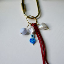 Load image into Gallery viewer, Genuine Freshwater Pearl and Crystal Purse Charm