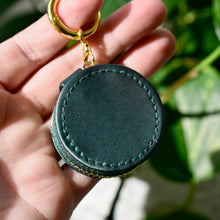 Load image into Gallery viewer, Green Brushed Leatherette Ring Keeper Keychain