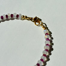 Load image into Gallery viewer, Moonstone and Garnet Bracelet