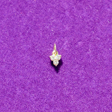 Load image into Gallery viewer, Triple Diamond Charm in 14kt Solid Gold