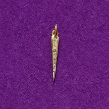 Load image into Gallery viewer, ‘Straight to the Point’ 14kt Solid Gold Pavé Diamond Charm