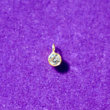 Load image into Gallery viewer, Solitaire Diamond Charm in 14kt Solid Gold