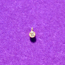 Load image into Gallery viewer, Solitaire Diamond Charm in 14kt Solid Gold