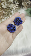 Load and play video in Gallery viewer, Azurite Blueberry Geode Pair