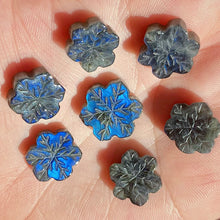 Load image into Gallery viewer, Midnight Blue Flash Labradorite Snowflakes