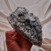 Load image into Gallery viewer, Fluorite covered in Quartz, Barite and Pyrite from Morocco