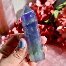 Load image into Gallery viewer, Purple and Green Fluorite Tower