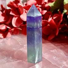 Load image into Gallery viewer, Purple and Green Fluorite Tower