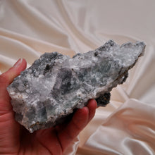 Load image into Gallery viewer, Fluorite covered in Quartz, Barite and Pyrite from Morocco