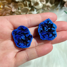 Load image into Gallery viewer, Azurite Blueberry Geode Pair