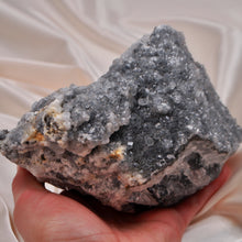 Load image into Gallery viewer, Fluorite covered in Quartz, Barite and Pyrite from Morocco