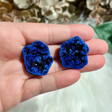 Load image into Gallery viewer, Azurite Blueberry Geode Pair