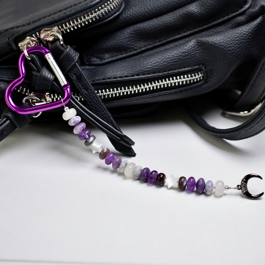 Lovers Gemstone Purse Charm or Keychain