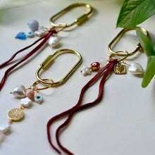 Load image into Gallery viewer, Genuine Freshwater Pearl and Crystal Purse Charm
