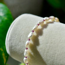 Load image into Gallery viewer, Pearl and Rhodolite Garnet Bracelet
