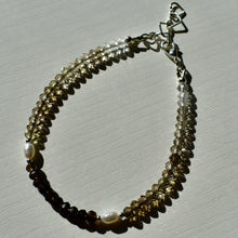 Load image into Gallery viewer, Smoky Quartz Gradient and Freshwater Pearl Bracelet
