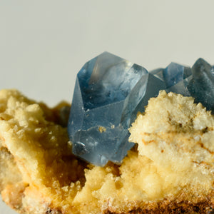 Celestine on Calcite