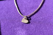 Load image into Gallery viewer, Vintage 14kt Solid Gold Heart Charm with Pavé Diamonds
