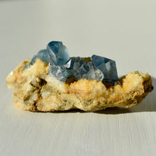 Load image into Gallery viewer, Celestine on Calcite
