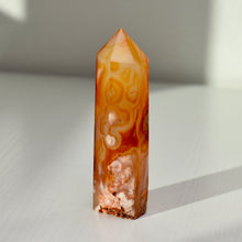 Load image into Gallery viewer, Carnelian and Flower Agate Tower
