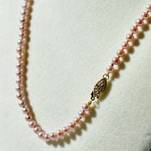 Load image into Gallery viewer, “Peonies in Paris” Hand Knotted Pearl Necklace
