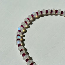Load image into Gallery viewer, Moonstone and Garnet Bracelet
