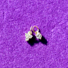 Load image into Gallery viewer, Triple Diamond Charm in 14kt Solid Gold
