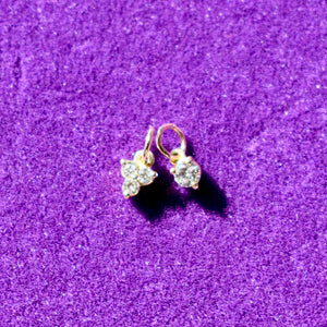 Triple Diamond Charm in 14kt Solid Gold