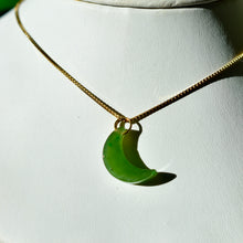 Load image into Gallery viewer, Nephrite Jade Moon Necklace
