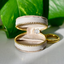 Load image into Gallery viewer, Pink Brushed Leatherette Ring Keeper Keychain
