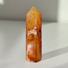 Load image into Gallery viewer, Carnelian and Flower Agate Tower
