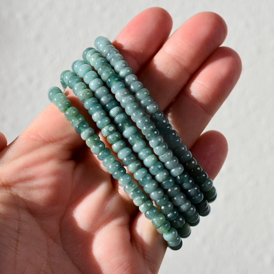 Guatemalan Jade Rondelle Bead Bracelets