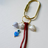 Genuine Freshwater Pearl and Crystal Purse Charm