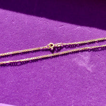 Load image into Gallery viewer, Vintage 14kt Solid Gold Figaro Chain - 16 inches
