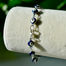Load image into Gallery viewer, Navy Evil Eye Bracelet

