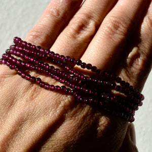 Dainty Fuchsia Garnet Bracelets