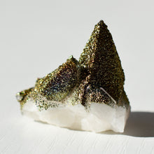 Load image into Gallery viewer, Chalcopyrite on Calcite
