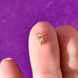 Triple Diamond Charm in 14kt Solid Gold