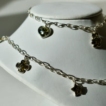 Load image into Gallery viewer, Sterling Silver Baltic Amber Charm Necklace and Bracelet Set
