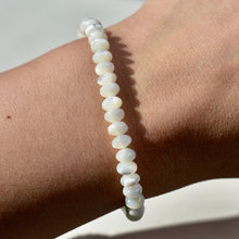 Load image into Gallery viewer, Mother of Pearl Rondelle Bracelet
