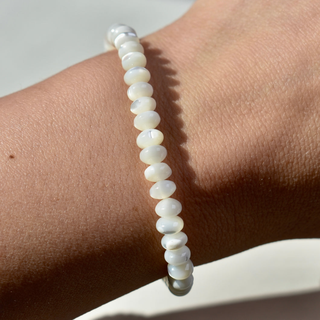 Mother of Pearl Rondelle Bracelet